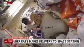 تحویل اولین سفارش غذا در ایستگاه بین المللی فضایی