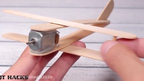 ساخت کاردستی با چوب ؛ نحوه ساخت هواپیما با موتور DC
