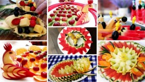 ایده برای تزئین میوه های فوق العاده ؛ تزئین بشقاب میوه ها