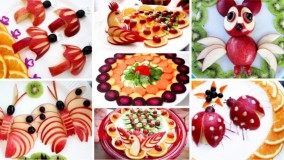 آموزش میوه آرایی شب یلدا ؛ تزیین میوه ها به شکل حیوانات