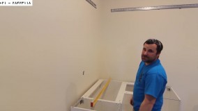 نحوه نصب کابینت های دارای دیوارکج