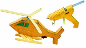 آموزش ساخت کاردستی ؛ ساخت هلیکوپتر با کارتن و چوب بستنی
