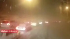 تصاویری از کولاکِ دیشب در جاده چالوس