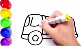 آموزش نقاشی ماشین آتش نشانی برای کودکان