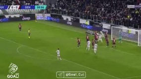گلزنی کوادرادو از روی نقطه کرنر در دیدار یوونتوس جنووا