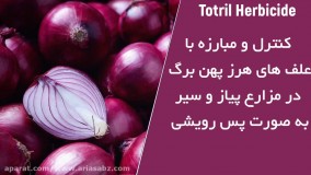 کنترل علف های هرز مزرعه سیر و پیاز با استفاده از علف کش توتریل