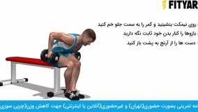 SEATED-Bحرکت پشت بازو دمبل کیک بک نشسته جفت دست