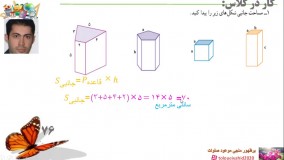 تدریس درس دو از فصل شش ریاضی هفتم مساحت جانبی وکل