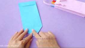 آموزش ساخت جعبه کاغذی زیبا برای مداد رنگی ها