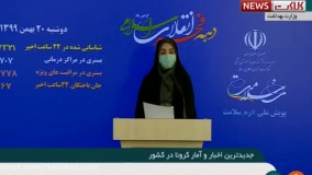 ارائه آمار مبتلایان به ویروس کرونا در ایران ۲۰ بهمن ۱۳۹۹