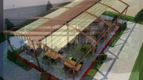 زیباترین سقف متحرک رستوران-سایبان برقی کافه رستوران