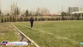 تمرین انفرادی دیاباته در تمرین امروز استقلال