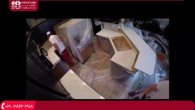 آموزش اجرای کفپوش اپوکسی بر روی کابینت چوبی