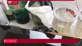 نحوه ساخت کفپوش اپوکسی به شکل پرچم آمریکا