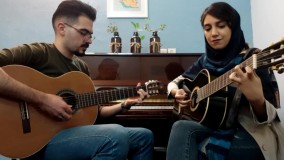 گیتارنوازی زیبای هنرجویان استاد امیر کریمی در آموزشگاه موسیقی ساربانگ اصفهان