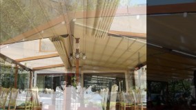 حقانی09380039391-سقف متحرک کافه رستوران-سایبان برقی روفگاردن تالار