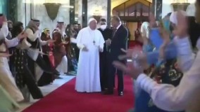 رقص و پایکوبی در استقبال از پاپ در عراق