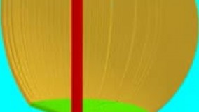 دوران یک شکل غیر هندسی مربوط به تمارین درس سطح و حجم فصل شش ریاضی هفتم