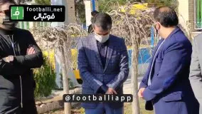 مدیر عامل پرسپولیس در مراسم چهلم مهرداد میناوند