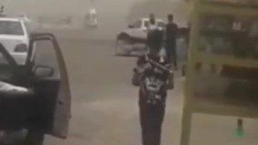 انسداد پلیس راه اهواز - شوشتر ( دوراهی شوشتر - مسجدسلیمان)  توسط بالگرد پلیس