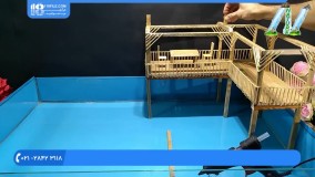 آموزش  ساخت آبنما- آبنما طرح کلبه یا چوب بستنی