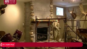 آموزش نصب سنگ آنتیک - تزئین و بازسازی شومینه با سنگ های گرد و طبیعی