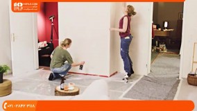 آموزش نصب سنگ آنتیک - ایجاد یک نمای سنگی در اتاق نشیمن