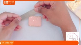 زیورآلات خمیری - آموزش ساخت گوشواره با زرورق طلایی