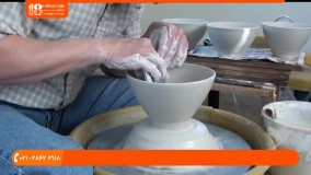 آموزش سفالگری با چرخ- جلوگیری از ترک خوردن هنگام کار با ابزار