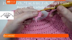 بافت لباس بچگانه- طریقه بافت سارافون