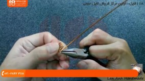 زیورآلات با سیم مسی - ساخت گوشواره طرح مربع های ساده با سیم مسی