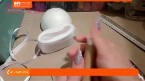 گل آرایی - آموزش گام به گام درست کردن دسته گل عروس با رز مصنوعی