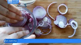 درست کردن ترشی - آموزش درست کردن ترشی پیاز قرمز
