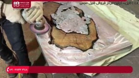 آموزش ساخت میز با رزین - مخلوط آلومینیوم در اپوکسی چوب