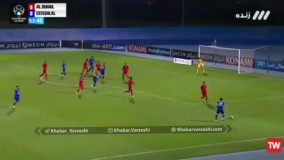 گل اول استقلال به الدحیل توسط ارسلان مطهری در دقیقه ۴