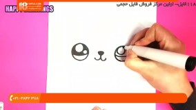 نقاشی به کودکان - نحوه نقاشی کردن استیکر خرس قطبی