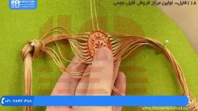 آموزش دستبند مکرومه - ساخت دستبند مکرومه با سنگ برش خورده1