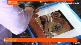 آموزش نقاشی با رزین اپوکسی - نقاشی آبستره با رزین