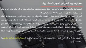 آموزش  تعمیر مک بوک - تعویض اسپیکر مک بوک ایر 13 اینچ (A1466)از 2012 تا 2017