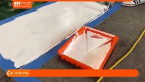 آموزش نصب دیوارپوش اپوکسی | کفپوش اپوکسی متالیک طرح فوتبالی