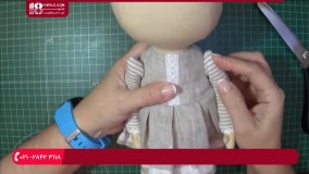 آموزش عروسک روسی - قسمت 5- آستین و مو