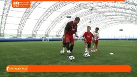 آموزش فوتبال به کودکان - 3تمرین به کودکان برای دریبل زدن