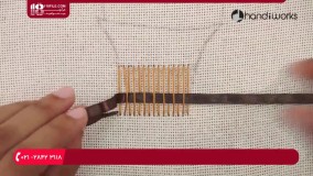 روبان  دوزی _ آموزش دوخت سبد گل  زیبا روی کارگاه