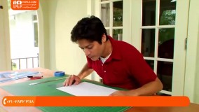 آموزش رنگ آمیزی ساختمان | روش خط کشی با شابلون