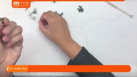 آموزش ساخت زیور آلات مهره ای - دستبند کریستال و مروارید