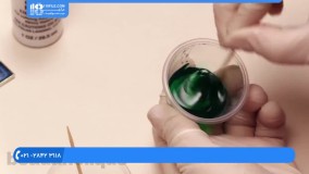 آموزش زیورآلات رزینی - آویز رزینی مرمری در طرح های مختلف