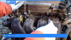 آموزش تعمیر موتور تویوتا - خودرو تویوتا - مانیفولد بازکردن موتور