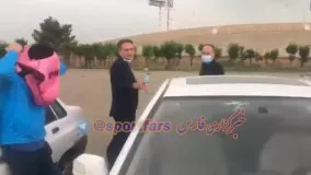 ورود داوران دربی 95 به ورزشگاه آزادی