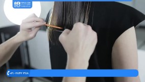 آموزش کوتاهی مو زنانه - کوتاهی مو کم حجم و بلند