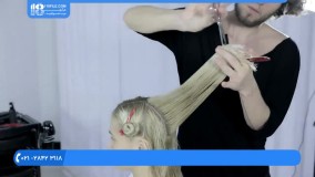 آموزش کوتاهی مو زنانه - لایه لایه مو بلند